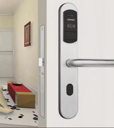 Үйлдвэрлэгч үйлдвэрлэгч rfid ухаалаг карт нарийн загвар нарийхан зочид буудлын хаалганы түгжээний систем Европын 5572 мөр - silver/Wood door/DOOR LOCK